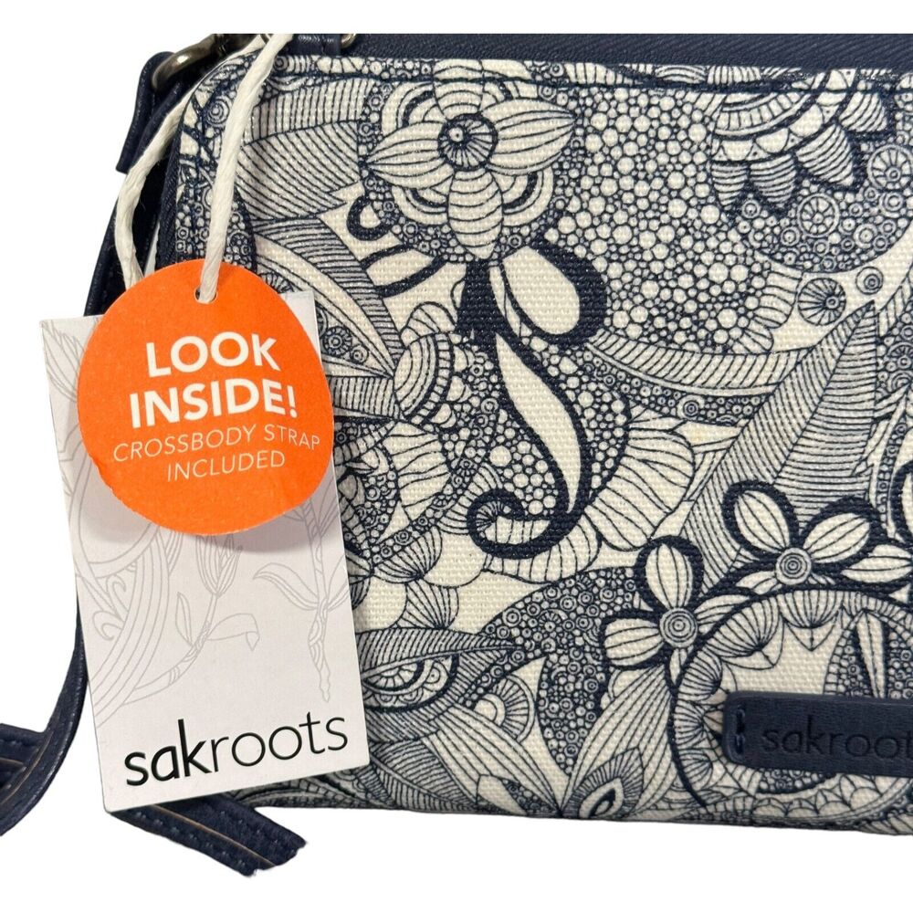 Sakroots Women’s Olympic Smartphone Crossbody Floral Wristlet Wallet Blue NEW - Picture 6 of 6